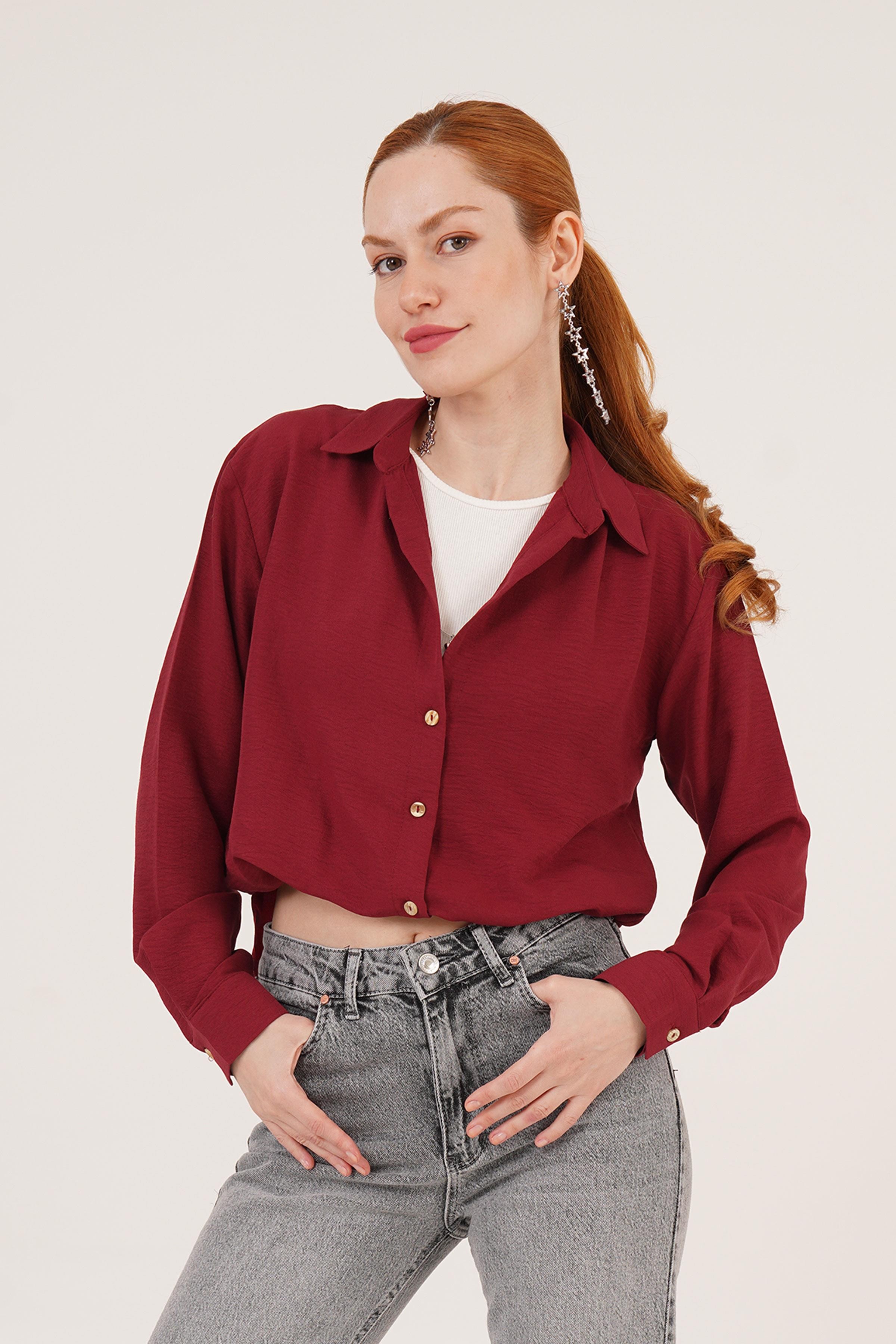 Body Görünümlü Kolye Detaylı Toptan Gömlek Stok Kodu 4801