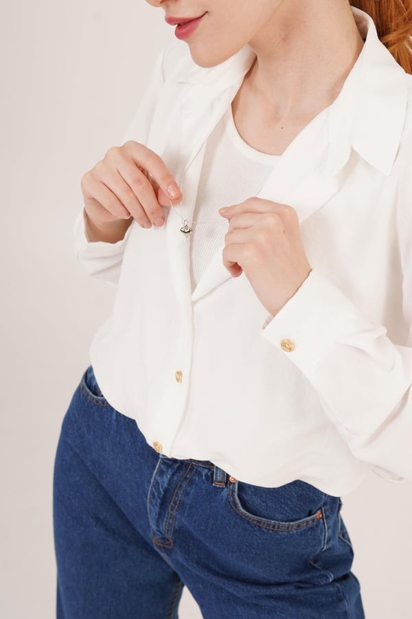 Body Görünümlü Kolye Detaylı Toptan Gömlek Stok Kodu 4801