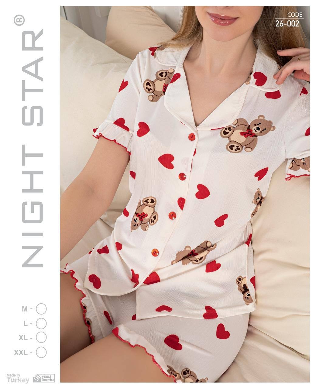 Sedef Kumaş Likralı Şortlu Kadın Pijama Takımı | Toptan & Şık Homewear