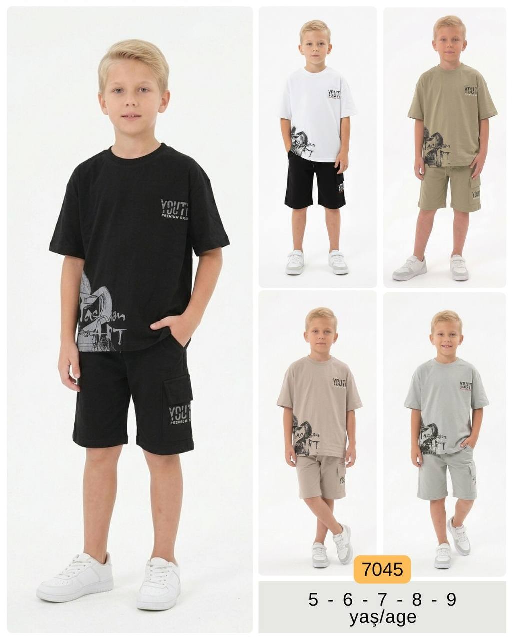 ERKEK ÇOCUK ŞORTLU TAKIM - 7045