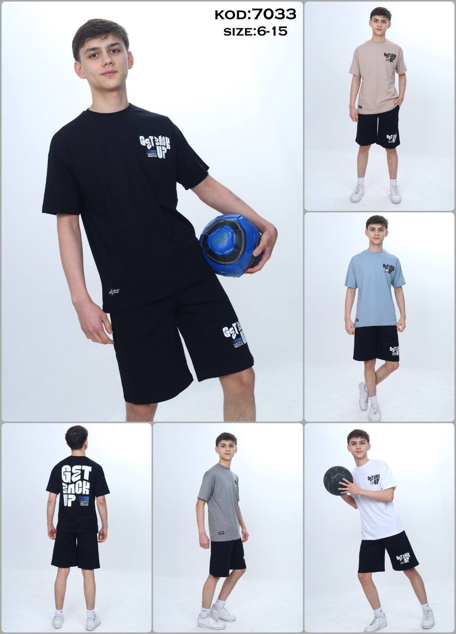 ERKEK ÇOCUK ŞORTLU TAKIM - 7033